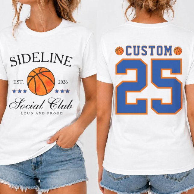 Camiseta Nome personalizado e número Mãe de basquetebol  (Criador carregado)