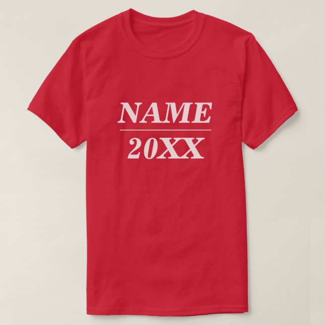 Camiseta Nome Personalizado e Suporte para Eleição do Ano (Frente do Design)