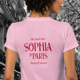 Camiseta Nome Personalizado Em Paris Despedida de Solteira