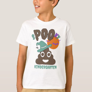 Camiseta Nome Personalizado Engraçado Grau Ano Spooky Poo