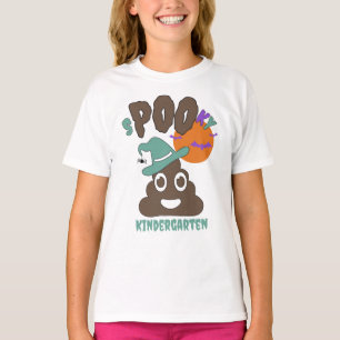Camiseta Nome Personalizado Engraçado Grau Ano Spooky Poo
