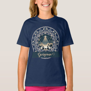Camiseta Nome personalizado Estrela de Natividade Maravilha