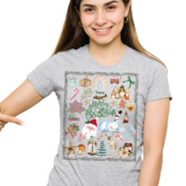 Camiseta Nome personalizado Feliz Natal