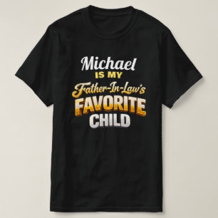 Camiseta Nome Personalizado Filho Favorito do Sogro Engraça