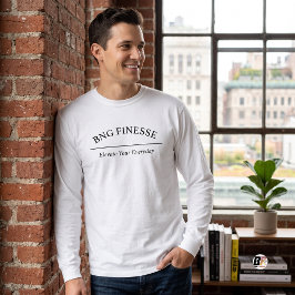 Camiseta Nome Personalizado Finesse Tipografia Minimalista
