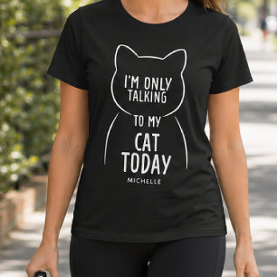 Camiseta Nome Personalizado Frase Engraçada de Gato