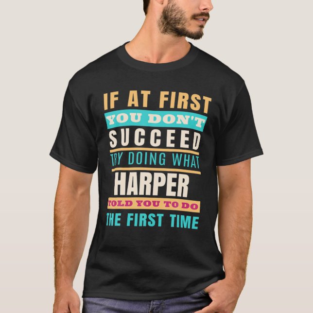 Camiseta Nome personalizado HARPER Nome próprio HARPER (Frente)