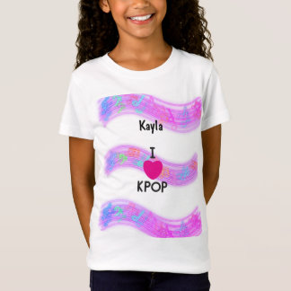 Camiseta Nome personalizado I Love K-pop