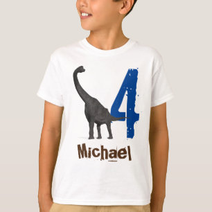 Camiseta Nome personalizado Idade Braquiossauro