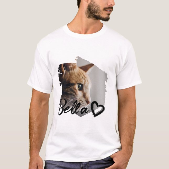 Camiseta Nome Personalizado legal e Foto para sua Pet (Frente)