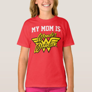 Camiseta Nome personalizado Logotipo de mulher Maravilha