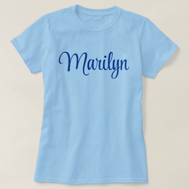 Camiseta Nome personalizado Marilyn Basic T Shirt (Frente do Design)