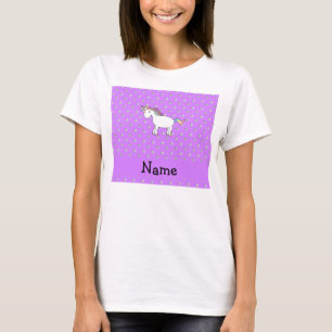 Camiseta Nome personalizado monocromo pastel de diamantes r