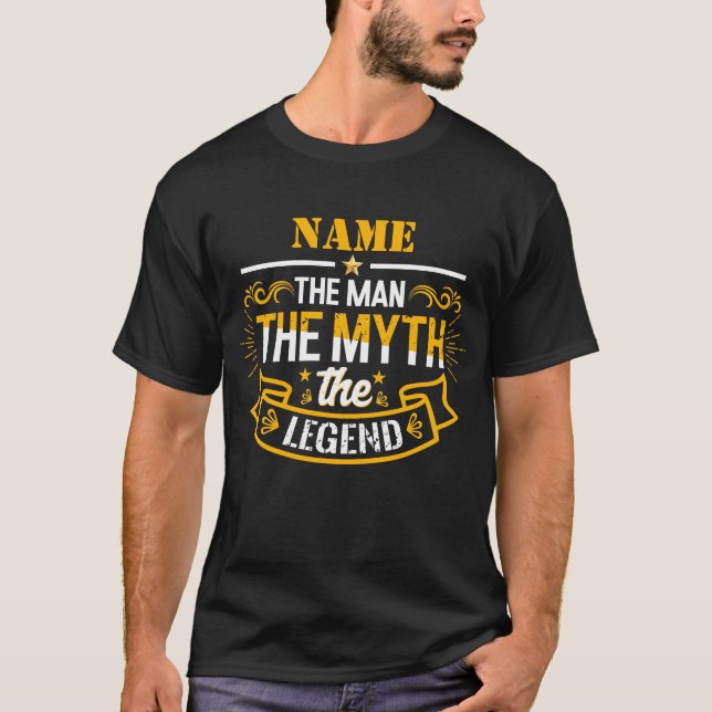 Camiseta Nome Personalizado O Homem O Mito A Legenda (Frente)