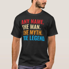 Camiseta Nome Personalizado O Homem O Mito O Retro Da Legen