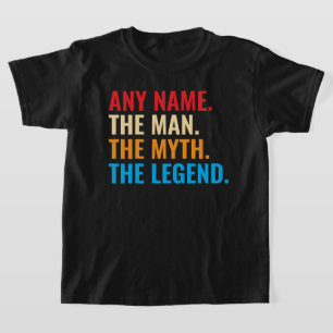 Camiseta Nome Personalizado O Homem O Mito O Retro Da Legen