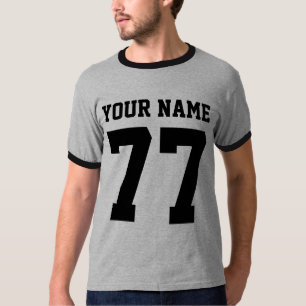 Camiseta Nome personalizado + O número ostenta o t-shirt d