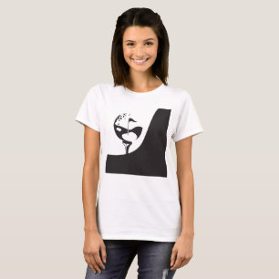 Camiseta Nome Personalizado Olá, Golfe Negro e Branco