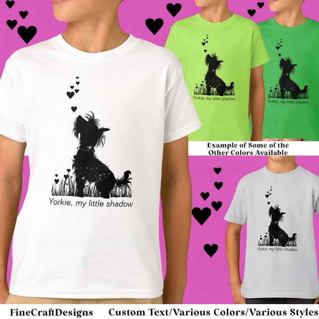 Camiseta Nome Personalizado Ou Cotação E7 Do Pet Yorkie Ter (Criador carregado)