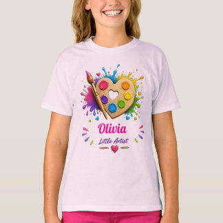 Camiseta Nome Personalizado, Paleta de Pintura Arte Persona