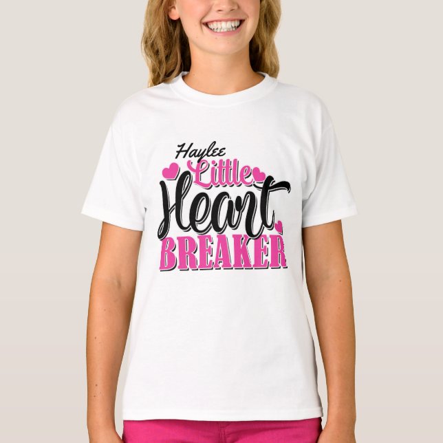Camiseta Nome Personalizado Pequeno Criador Rosa (Frente)