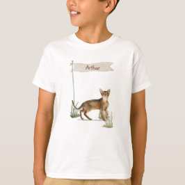 Camiseta Nome Personalizado Pet de Cat Abyssinian
