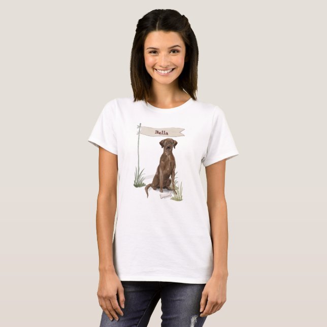 Camiseta Nome Personalizado Pet Pet de Chocolate (Frente Completa)