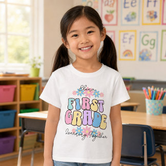 Camiseta Nome Personalizado Primeiro Ano Aprendendo Juntos