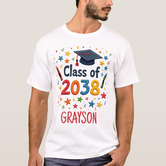 Camiseta Nome Personalizado Primeiro Dia da Imagem Escolar (Frente)
