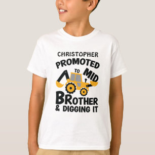 Camiseta Nome Personalizado Promovido para Escavador de Irm