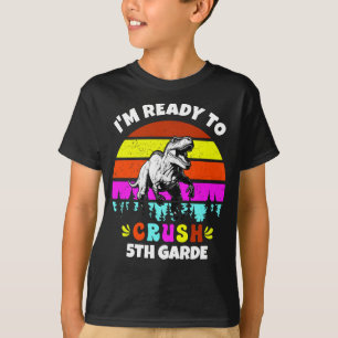 Camiseta Nome Personalizado Pronto para Derrotar Dinossauro
