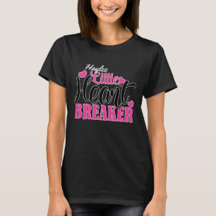 Camiseta Nome Personalizado Rosa Pequeno Coração Partido