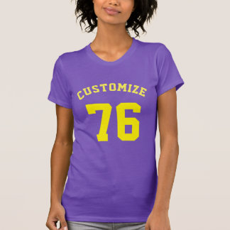 Camiseta Nome Personalizado Roxo Esportes de Número