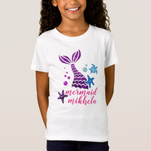 Camiseta Nome Personalizado Sereia Unicorn Personalizada Se