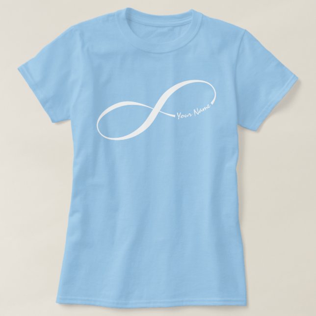 Camiseta Nome Personalizado Símbolo Infinity T-Shirt (Frente do Design)