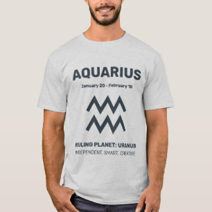 Camiseta Nome Personalizado / Sinal de Zodíaco de Texto Aqu