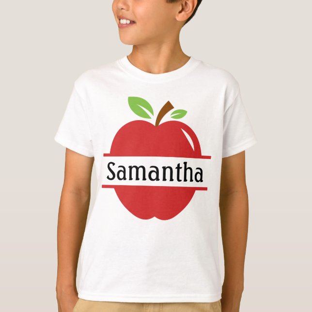Camiseta Nome Personalizado T-shirt Red Apple (Frente)