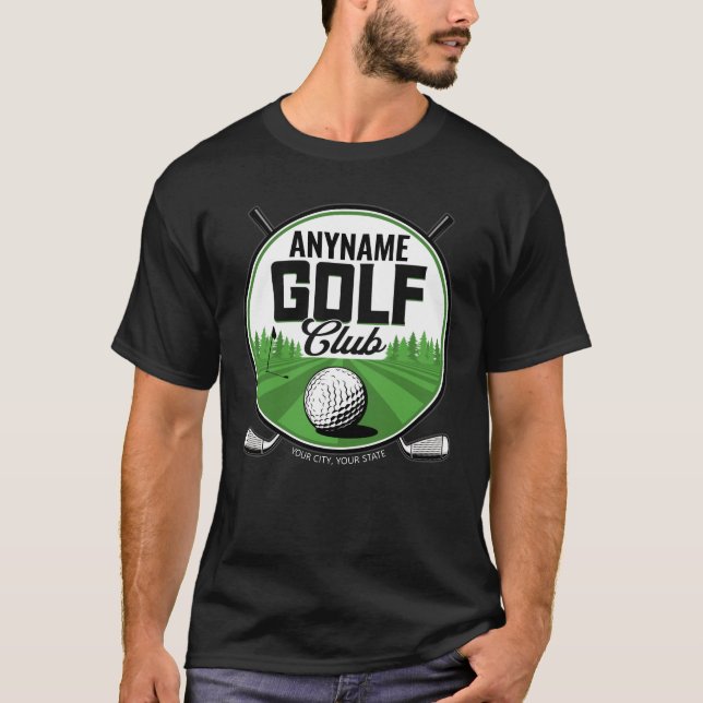 Camiseta Nome Personalizado Tacógrafo de Golfe Pro Jogador  (Frente)