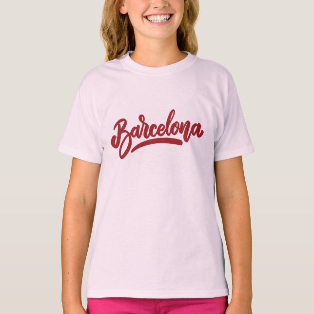 Camiseta Nome personalizado / Texto Barcelona (Frente)