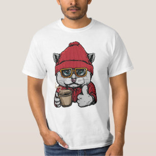 Camiseta Nome Personalizado / Texto Cubo Café Cat