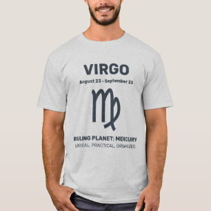 Camiseta Nome Personalizado / Texto Símbolo Zodiac Virgo