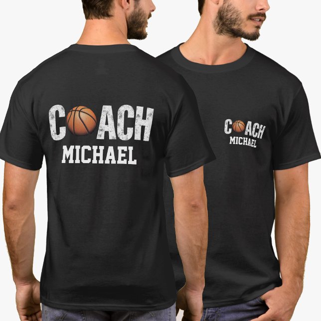 Camiseta Nome Personalizado Treinador de basquetebol para t (Criador carregado)