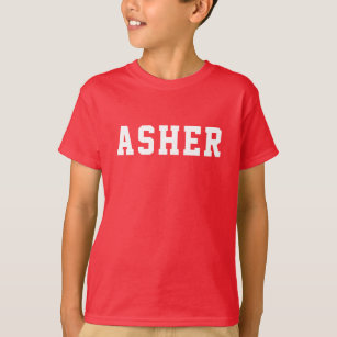Camiseta Nome Personalizado Vermelho Simples