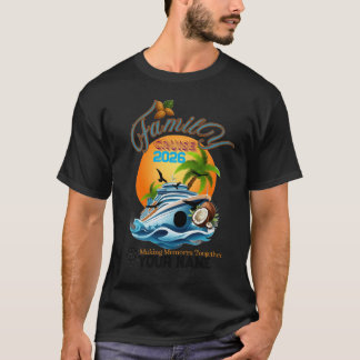 Camiseta nome Personalizado Viagem Familiar Navio