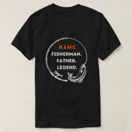 Camiseta Nome Pescador Padre Legenda Pesca Rod Pai Presente