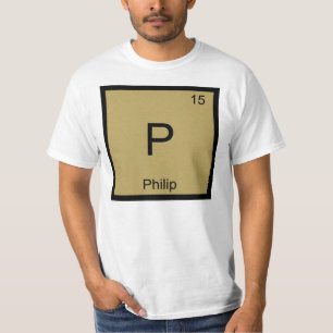 Camiseta Nome Philip Química Elemento Mesa Periódica