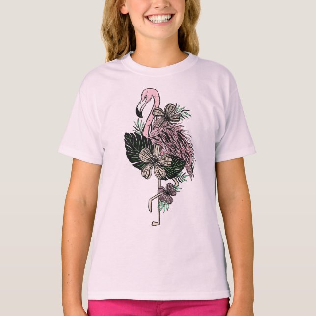 Camiseta Nome Pink Flamingo (Frente)