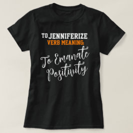 Camiseta Nome Popular Jennifer Positivity Gift de Aniversár