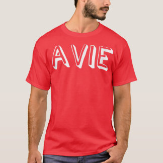 Camiseta Nome Próprio da Fonte de Cartoon Cónico Avie