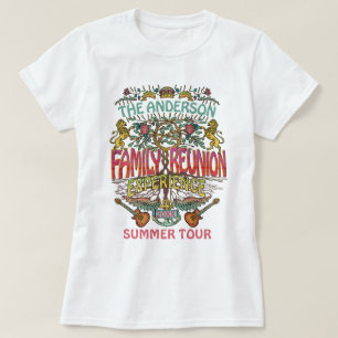 Camiseta Nome retro do logotipo do concerto 70s da banda da